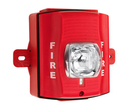 System Sensor SRK SpectrAlert Wall Mount Strobe - Red w/Outdoor Back Box