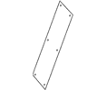 Trimco 1001-3P Black Plastic 4" x 16" Push Plate