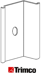 Trimco 1090 630 Satin Stainless Steel Anti Vandal Pull with Astragal 