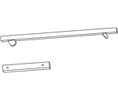 Trimco 3094B2 629 Stop Mounted Coordinator & Filler Bar 52", For Openings 63" - 75" - Polished Stainless Steel