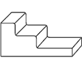 Trimco 3095 629 Steel Mounting Bracket Stop Width 7/8" to 2-1/4" - Polished Stainless Steel