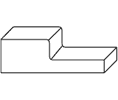 Trimco 3096 629 Steel Mounting Bracket Stop Width over 2-1/4" - Polished Stainless Steel