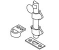 Trimco 3920-4 605 Dutch Door Bolt - Cast and Flat Mortise Strike - Polished Brass