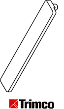 Trimco 5000-T 613E Lock Astragal - Cast, Mortise Locks 9-1/2" x 1-7/8" - Dark Oxidized Satin Bronze