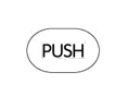 Trimco 757 PUSH Indicator Plate - Horizontal 