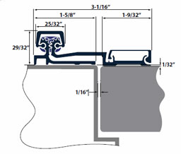 TA DH-1183-DU 83" Full Surface Continuous Hinge - Duronodic