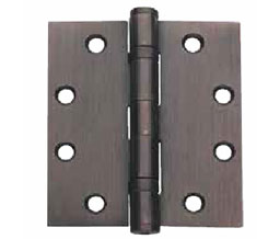 TA DH-BB179SQNRP454-US3 4.5" x 4" Ball Bearing-Full Mortise-Non Rising Pin-Standard Weight Hinge-Polished Brass