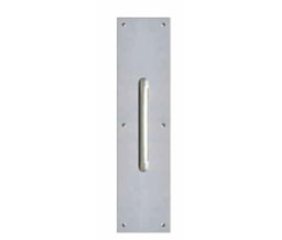 TA GH-PP5425-US32D Pull Plate With Handle - Round Pull - Satin Stainless Steel Finish