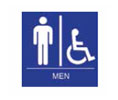 TA GH-S445-BK Men Handicap Restroom ADA Sign - Black