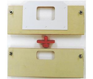 Templaco Comp. LS-166A 1" x 2-1/4" Latch Template with 1" x 2-1/4" Strike Template