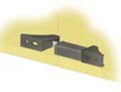 CompX TLDL200-BLK Black Double Door Latch - 1 Each