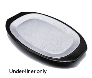 Tomlinson MEL-6340 Melamine Under-Liner for Rectangular Platter  8.5" x 12.25", 12 Pack