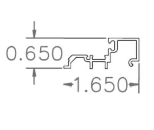 Tormax 140802-01288 1/4" Glass-Stop Gutter (Door Panels) Clear Finish - 1 foot