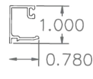 Tormax 140804-02288 5/8" Glass-Stop Face (Door Panels) Dark Bronze Finish - 1 foot