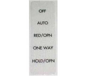 Tormax US800198 Function Control Pad Label Decal