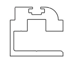 Tormax US801612 Fixed Sidelite Bottom Guide Track - 1 foot