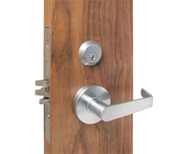 TownSteel MSS-R 07 T US32D Sectional Regular Rose Style Single Cylinder Storeroom/Closet Function Heavy Duty Mortise Lock with Tango Lever - Satin Stainless Steel