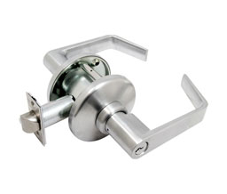 TownSteel CE 75 S US26D Non Clutched Low Profile Rose Style Non Keyed and Single Cylinder Passage Function Heavy Duty Cylindrical Lock with Sentinel Lever - Satin Chrome