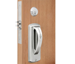 TownSteel MRX-A-L 33 Arch Levered US32D Double Cylinder Intruder Deadbolt Function Heavy Duty Ligature Resistant Mortise Lock with  Arch Lever Trim - Satin Stainless Steel