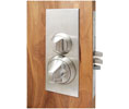 TownSteel MRX-E-K 01 X Knob US32D Sectional Escutcheon Style Non-Keyed Passage/Closet Function Heavy Duty Ligature Resistant Mortise Lock with  X Knob - Satin Stainless Steel