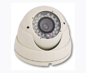 EverFocus EVE-EBD650W Deluxe Vandalproof/Weatherproof Varifocal Infrared Ball Camera, White