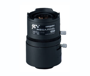 Computar CHU-T3Z0312CSMPIR 3MP, 1/3" 3-8mm F1.2 Varifocal, HD Series Manual Iris Lens