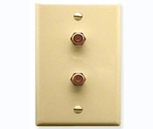 ICC ICC-IC630EGGIV Wall Plate, 2-CATV, 1-Gang