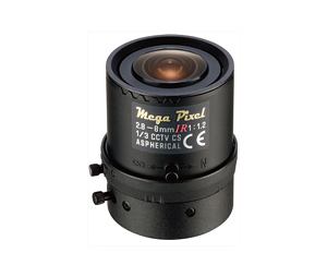 Tamron TAM-M13VM288IR CS-Mount 2.8 to 8mm Varifocal Fixed Manual Iris Lens