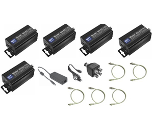 NVT NVT-NVEC1701K4H Quadruple 90W Ethernet over Coax Transmission System