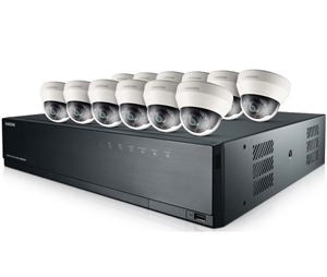 Samsung SAM-SRK5120S3TB 16-Channel NVR with HDD and 12x Dome Cameras