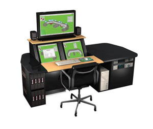 Winsted WIS-G5373 2-Bay LCD/3 Console with Rack Cabinet