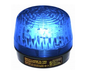 Seco-Larm SEL-SL126QB Strobe Light, 6-12V DC, Blue, UL Listed