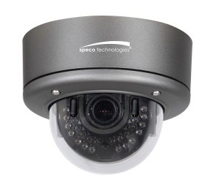 Speco Technologies SPT-O2D7M Full HD 1080p 2MP Indoor/Outdoor Flush Mount Dome IP Camera with 3.3-10mm Motorized Lens