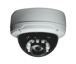 Ganz CHU-DDK1500D Dual-Codec Vandal-Proof Day/Night IP Dome Camera with 3.7-12mm Varifocal Auto Iris Lens