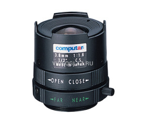 Computar CHU-H3616FICS 1/3" 3.6mm Manual Iris Lens