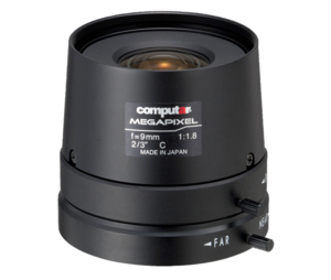 Computar CHU-M0918FICMP 2/3" 9mm, F1.8, Manual Iris Lens