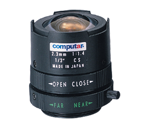 Computar CHU-T2314FICS 1/3" 2.3mm F1.4 Monofocal, Manual Iris Lens