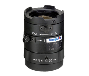 Computar CHU-T2Z3514CS 1/3" 3.5-8mm F1.4 Varifocal, Manual Iris Lens