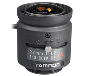Tamron TAM-13FG22IRSQ 1/3" 2.2mm F1.2 Compact Lens with Auto Iris DC