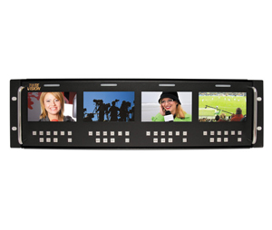 ToteVision TOT-LED430X43GSDI Four 4" LED Monitors