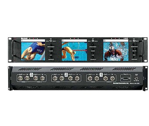 Marshall Electronics MAR-VR43P Triple 4" LCD Rack Mount Panel