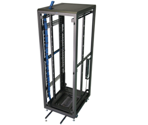 Great Lakes Case&Cabinet GRL-8401E2432 Enclosure Frame with Two Pairs of Black Powder Coated