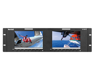 Marshall Electronics MAR-MLYNX702 Dual 7" Loop Through 3G-SDI Rackmount Monitor
