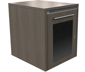 Middle Atlantic Products MDA-C5MK271PDH C5 Series 27" Deep 1 Bay Credenza Rack with Plexiglass Door (HPL Finish)