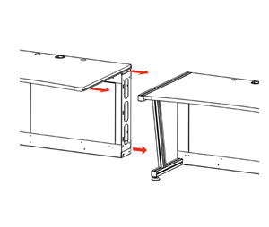 Middle Atlantic Products MDA-LD6430PSRA 64" LCD Monitoring Desk, Add-A-Bay, PS