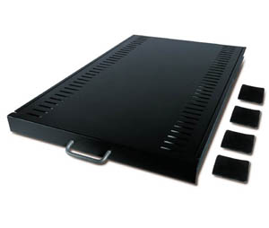 APC APC-AR8123BLK Sliding Shelf, Black, 100lbs/45kg