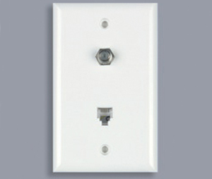 DataComm Electronics DAT-401721 Color-Rite Combination Phone/Coax Midi Plate