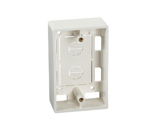 Black Box BLA-JPB654 Surface-Mount Box, Single-Gang, White