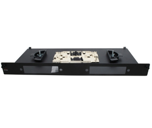 Quest Technology International QUS-NFO5002 Fiber Tray for Rack Mount Drawer, 2 Slot, 12 Ports, Black