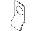 Trimco 1822 605 Cylinder Pull Plate with Cutout -1-1/4" Diameter Opening - Polished Brass